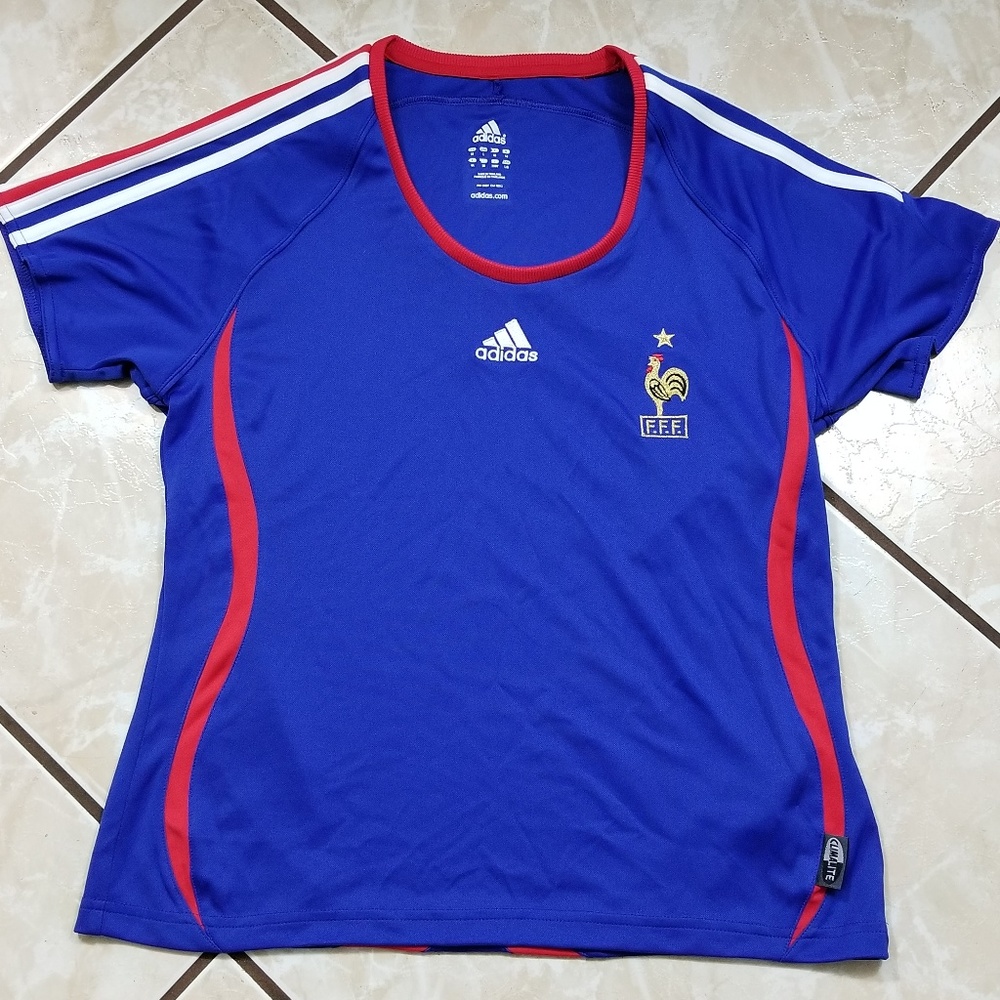 Adidas France National Team Soccer Jersey Large